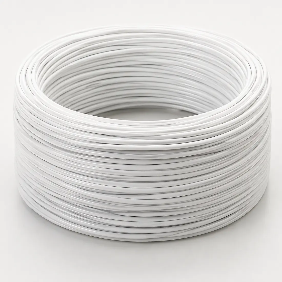 Bobina de arame branco revestido em PVC