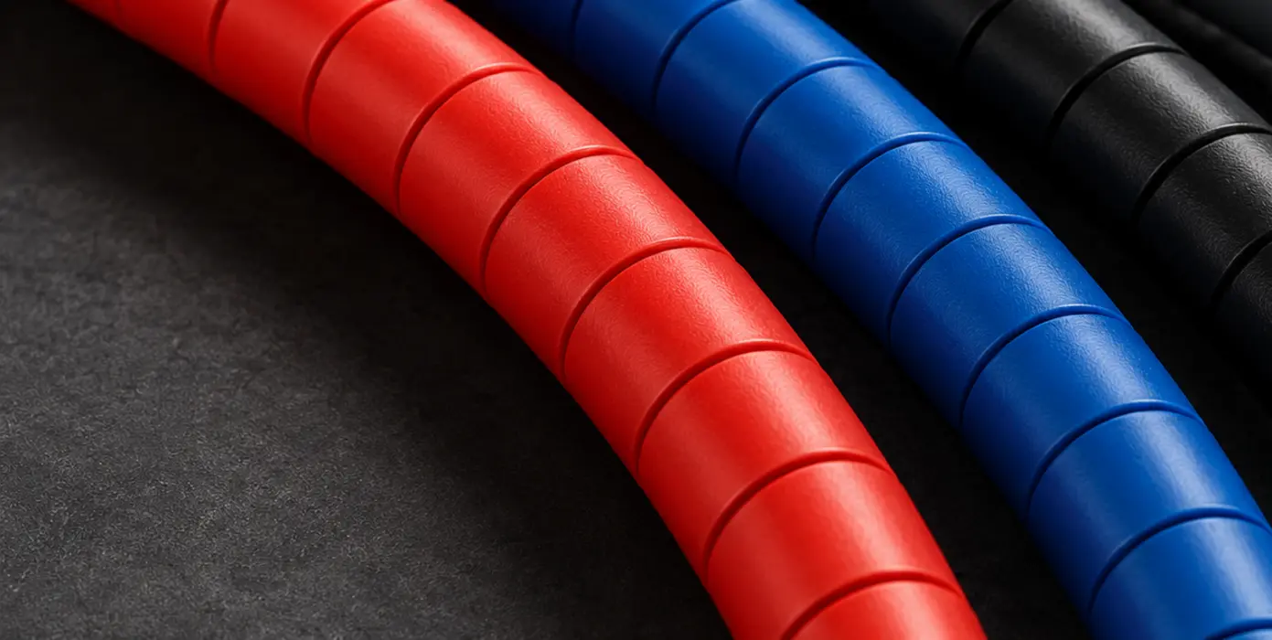 Capas helicoidais coloridas