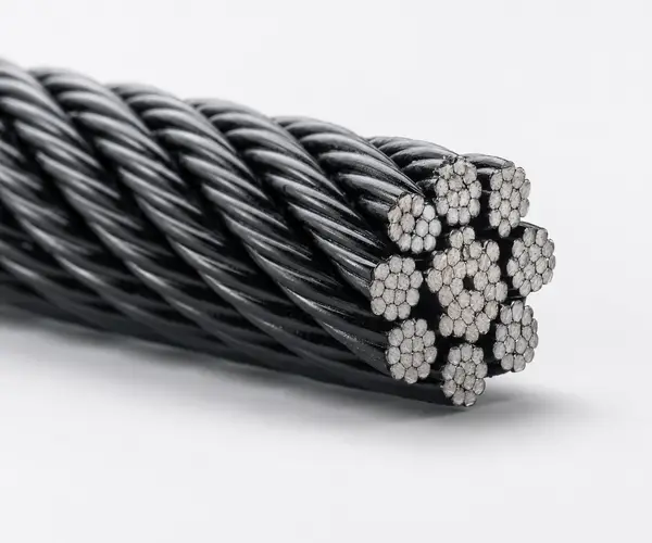 Cabo preto com Nylon 12 e dissulfeto de molibdênio