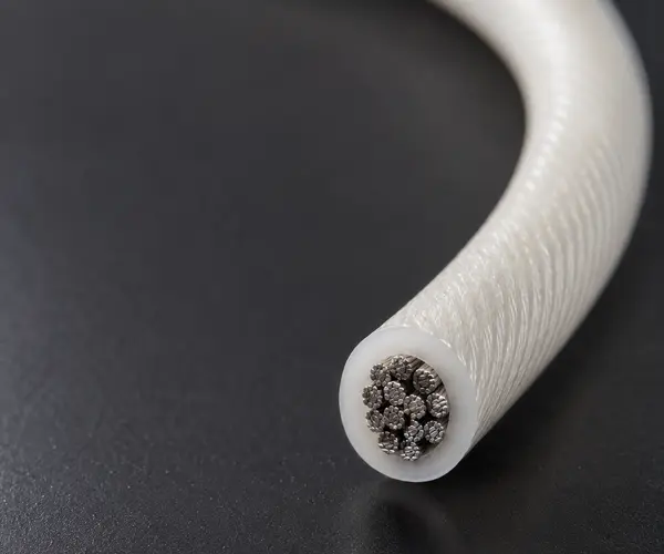Cabo branco revestido em Nylon 12