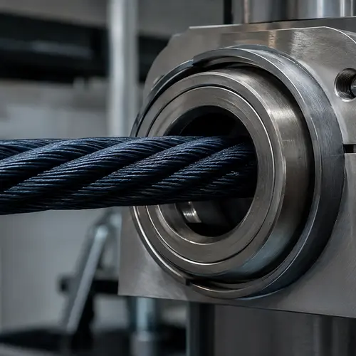 Cabo Policoated instalado em componente industrial