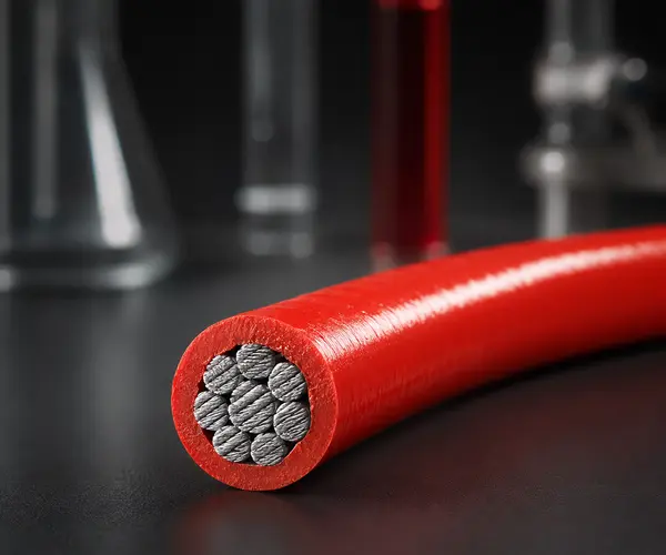 Cabo vermelho com PVC para alta temperatura