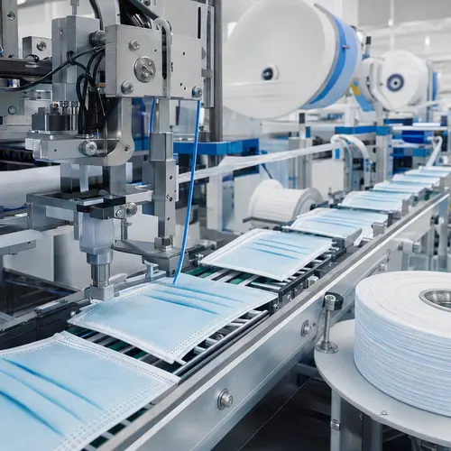Linha industrial de produção de EPIs