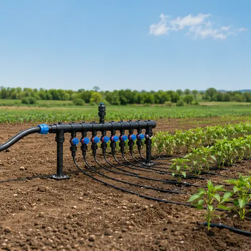 Conjunto de distribuição de água para irrigação